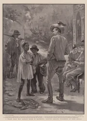 A Trade that was always brisk in Mafeking, Natives selling Fragments of Boer Shells